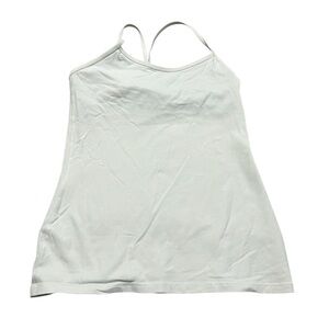 Like New Lululemon Athletica Racerback Tank Size 10 White Built in Bra Workout